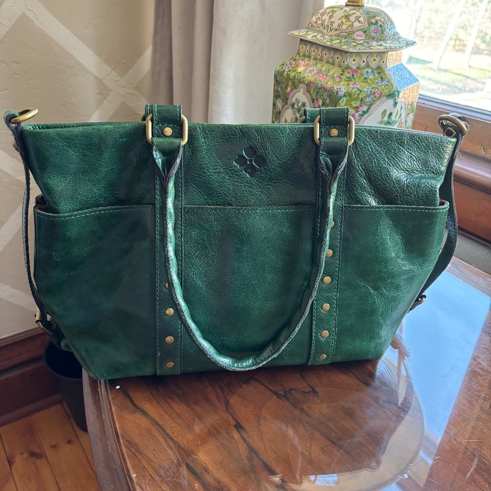 Patricia Nash Green Leather Bag